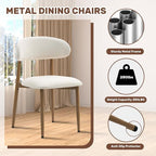UVV Dining Chairs Set of 8, Metal Kitchen Chairs - Image 5