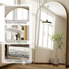 HARRITPURE 76"x34" Arched Full Length Mirror, Floor Mirrors - Image 4