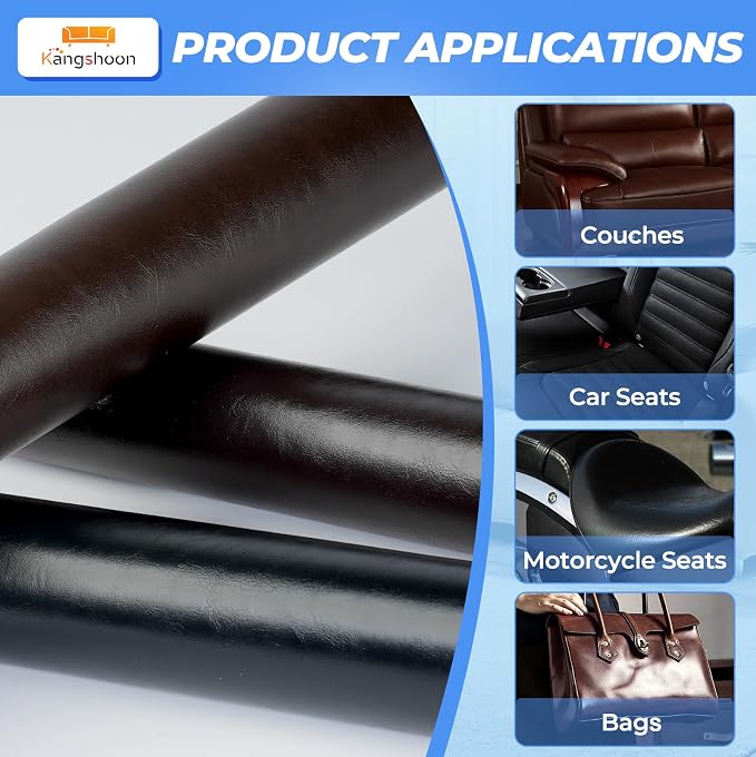 Leather Repair Patches, 17X158 Inch Self-Adhesive Leather Repair Tape, Stretch - Image 4
