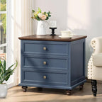 Joaxswe 24" Wide Farmhouse Night Stand, Large End Table - Image 3