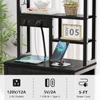 Furnulem Tall Night Stand with 3 Fabric Drawers and LED Lights, Nightstand with - Image 5