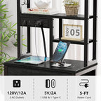 Furnulem Tall Nightstand, LED Night Stand - Image 5