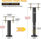 Wlrrcwdttc 4 Pcs Adjustable Height Bed Support Legs 5.9-10.5 inch, Bed Frame - Image 2