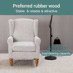 Coffee Table & Armchair Set, High-Back Wingback Chair - Image 6
