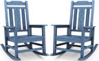 SERWALL Oversized Outdoor Rocking Chair Set of 2, All Weather Patio Rocking by SERWALL