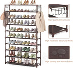 LANTEFUL 10 Tiers Shoe Rack 50 Pairs Large Capacity Tall Shoe Organizer Sturdy - Image 4