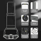 Leeyoung Folding Hand Truck and Dolly, 264 Lb Capacity Heavy-Duty Luggage - Image 4