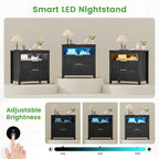 HNEBC Set of 2 Smart Farmhouse Nightstands - Image 4