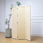Furnnylane 3 Panel Room Divider and Folding Panel Screen, Bamboo Panel Divider by Furnnylane