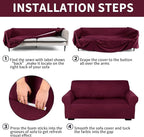 Peryiter 2 Pcs Sofa Covers Couch and Loveseat Covers Set Stretch Sofa Slipcover - Image 3