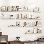 Fun Memories 36 Inch Floating Shelves Wall-Mounted, Rustic Wood Shelf - Image 6