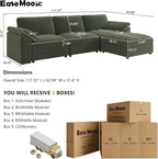 EASE MOOSE Oversized Sectional Modular Sofa, Deep Seat Modular Sectional Cloud - Image 2