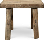 Artissance 11" W Rectangular Natural Wood Vintage Mini Stool by Unknown