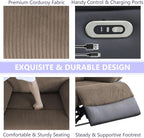 Fabric Power Reclining Sofa Set, Living Room Furniture Sets, Recliner Loveseat - Image 5