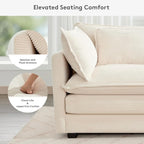 ROWHY 150'' Modular Sectional Cloud Couch, 7 Seater Corner Sofa Big Comfy - Image 4