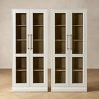 mopio Blake Tall Display Cabinet, Kitchen Buffet Pantry Cupboard, Trophy by MopioInc