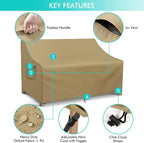 WLEAFJ Patio Sofa Cover Waterproof, 3-Seater Outdoor Sofa Cover, Heavy Duty - Image 3
