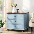 Joaxswe 24" Wide Farmhouse Night Stand, Large End Table - Image 5