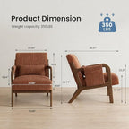 DUMOS Accent Chairs Set of 2, Mid Century Modern Accent Chair - Image 2