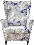 KRFOONN Wingback Chair Covers Slipcovers 2 Piece Stretch Wing Chair Covers by KRFOONN