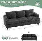 YOUDENOVA Sofa, 3 Piece Set Comfy Sofa, Loveseat & 2 3-Seater Couch - Image 3