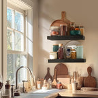 AMADA HOMEFURNISHING Floating Shelves Wall Mounted, 15 x 7 Inch Wall Shelves - Image 7