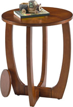 Round Solid Wood Coffee & End Table Set, 3-Piece Solid Wood Living Room Table - Image 5