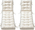 2 Pack 72x21 Inch Folding Chaise Lounge Cushion Quick Dry by AMCATON