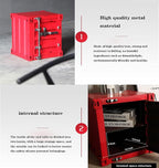 ZHAOYONGLI-End Tables Industrial Nightstand Table, Old - Image 8