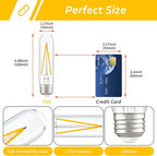 Dimmable E26 T30 T10 LED Bulb Long Tube Light Bulb 4W, Type T Tubular Light - Image 5