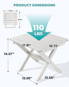 SERWALL Folding Outdoor Side Table Set of 4, Small Adirondack Side Table - Image 3