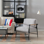 Ya-Home Mid-Century Accent Chair, Soft Armchair Chenille Fabric Lounge Chair - Image 8