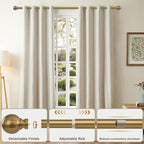 2 Pack Warm Gold Curtain Rods for Windows 28 to 48 Inch 1" Diameter Short Small - Image 3