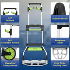 Leeyoung Folding Hand Truck and Dolly, 309 lb Capacity Aluminum Portable Cart - Image 3