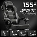 GTPLAYER Gaming Chair with Footrest, Big and Tall Game Chair 350lb Racing Style - Image 4