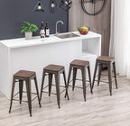 HAOBO Home 24" Backless Metal Counter Stool Height Bar Stools - Image 7