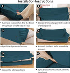 Turquoize 2 Piece Chair Covers Chair Slipcovers - Image 6