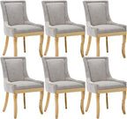 Upholstered Dining Chairs Set of 6, Modern Fabric Side Chairs by MZDOO