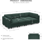 Belffin 114.2" 8 Seats Modular Sectional Sofa - Image 2