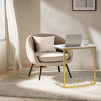Pipishell C Shaped End Table 27 inches High, Side Table - Image 4