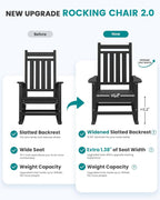 SERWALL Oversized Rocking Chair, Outdoor Rocking Chair - Image 4