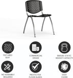 Flash Furniture HERCULES Series 880 lb. Capacity Black Plastic Stack Chair - Image 5