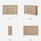 SICOTAS Rattan Large Sideboard Buffet Cabinet - Image 7