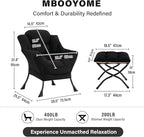 MBOOYOME Lazy Chair with Folding Ottoman, Modern Accent Lounge Armchair with - Image 3
