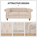 QHITTY 2 Piece Living Room Set, Sectional Chesterfield Sofa Chair Contemporary - Image 5