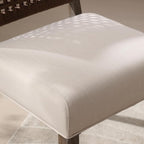 LZAREAL Farmhouse Dining Chairs Set of 6 Linen Fabric Upholstered Accent Side - Image 7