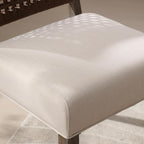 LZAREAL Farmhouse Dining Chairs Set of 4 Linen Fabric Upholstered Accent Side - Image 7
