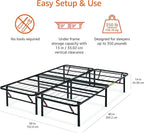 Amazon Basics Bed Frame with Storage, Foldable Metal Platform, Sturdy Steel - Image 2
