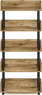 Furinno TURN-N-TUBE 5-Tier Display Shelf, Storage Shelves, Book Shelf, Open - Image 6