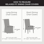 SureFit Cove Cotton Canvas Long Dining Room Chair Covers, Dining Chair Cover - Image 6